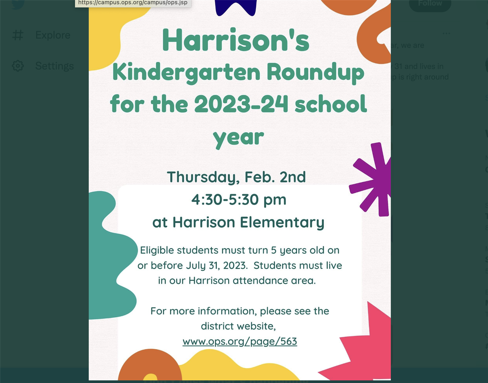 Gives details of Kindergarten Round Up Gives details of Kindergarten Round Up